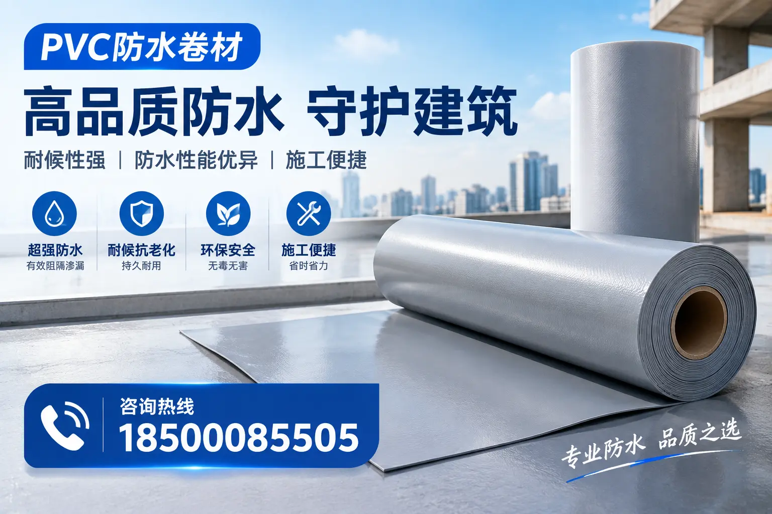 PVC防水卷材的防水效果评测，适合银川的科学依据